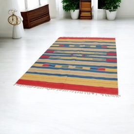   Indiai Kilim szőnyeg 170x240 modern kelim szőnyeg pamutból