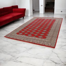   Pakisztáni szőnyeg bordó Jaldar 200x319 kézi csomózású szőnyeg