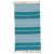 Rongyszőnyeg 129x71 kék pamut szőnyeg