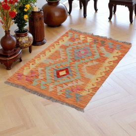   Kilim szőnyeg Chobi 87x63 kézi szövésű afgán gyapjú kilim