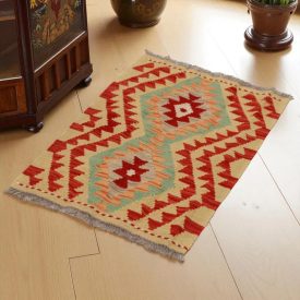   Kilim szőnyeg Chobi 85x55 kézi szövésű afgán gyapjú kilim