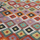 Gyapjú Kilim szőnyeg Chobi 198x296 kézi szövésű afgán Kilim