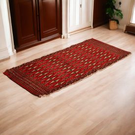   Türkmén szőnyeg Balisht Nakhsha 50x103 kisméretű kézi csomózású szőnyeg