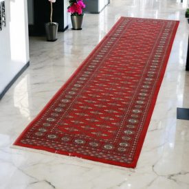   Futószőnyeg bordó Butterfly 81x304 Pakisztáni kézi csomózású szőnyeg