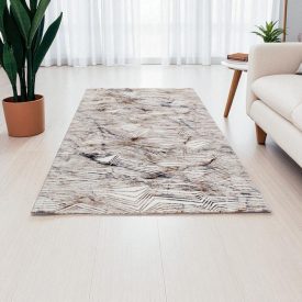   Modern szőnyeg bézs barna kék NADIM 80x150 gépi modern szőnyeg nappaliba vagy hálószobába