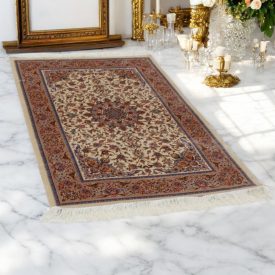   Viszkóz szőnyeg Reihan cream 100x150 gobelin hatású szőnyeg Iránból