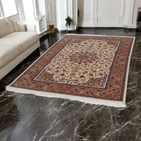   Viszkóz szőnyeg Reihan cream 150x225 minőségi gobelin hatású szőnyeg Iránból