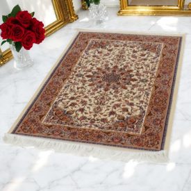   Viszkóz szőnyeg Reihan cream 80x120 gobelin hatású szőnyeg Iránból