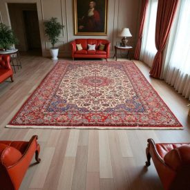 Nagyméretű szőnyeg Isfahan 268x360 kézi perzsa szőnyeg