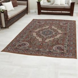 Luxus szőnyeg barna 160x230 luxus nappali szőnyeg akrilból  -872099W160230