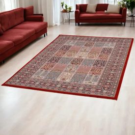 Luxus szőnyeg bordó 200x300 elegáns nappali szőnyeg akrilból  -87214R200300