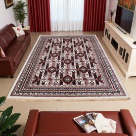Klasszikus szőnyeg bézs Afghan 200x300 gépi szőnyeg a nappaliba AFG09200300