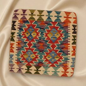 Afgán Kilim párnahuzat 45x45 kézi szövésű párna
