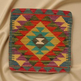 Afgán Kilim párnahuzat 45x45 kézi szövésű párna