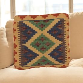 Kézi szövésű Kilim párnahuzat 45x45 afgán díszpárna