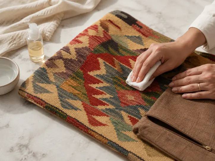 Hogyan tisztíthatók és gondozhatók a kilim párnahuzatok?