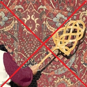 Kézi szövésű Kilim porolása